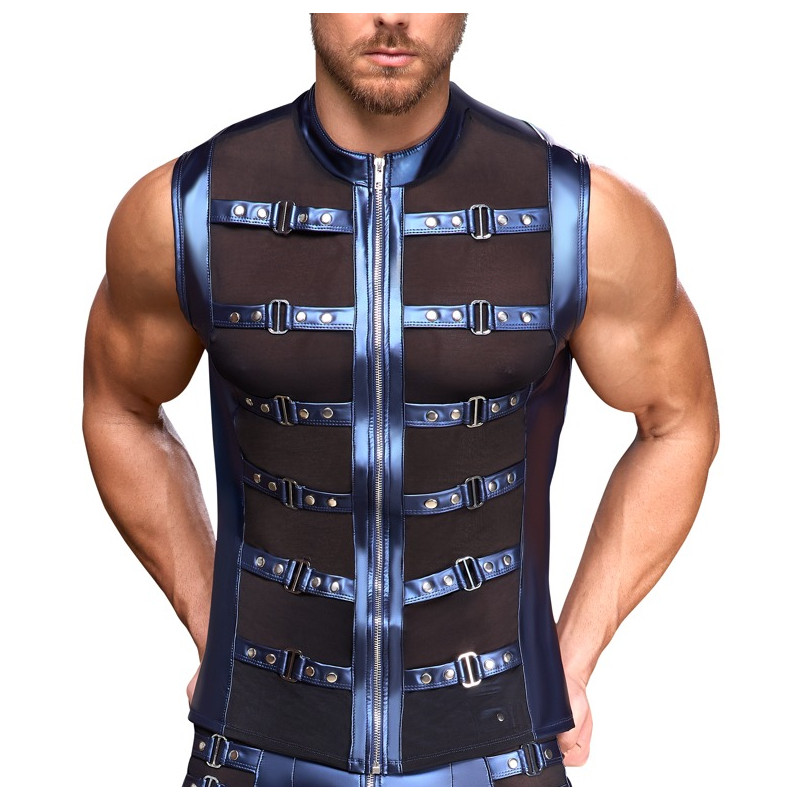 NEK Veste avec zip Top Eclino Bleu métallisé